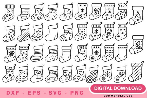 Bring Festive Cheer to Your Crafts with a Christmas Stocking SVG Bundle