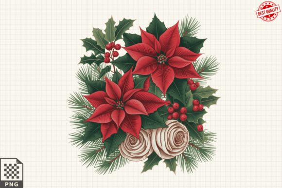 Christmas Ornaments Flower Globe Clipart: A Versatile Design for Creative Projects