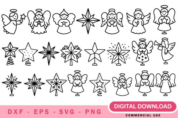 Elevate Your Holiday Creations with a Versatile Christmas Tree Toppers SVG Bundle