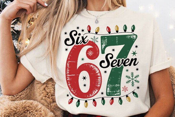 Elevate Your Holiday Designs with the Christmas Six Seven 67 PNG