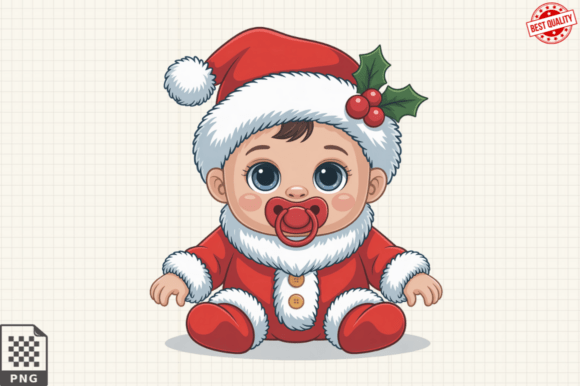 Elevating Holiday Merchandise with High-Quality Cute Christmas Baby Santa Sublimation Designs
