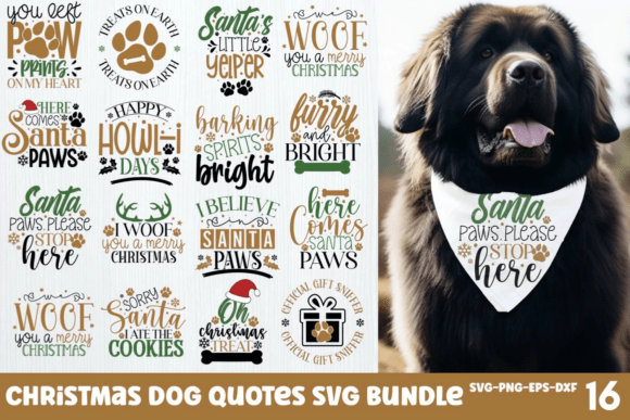 Festive Christmas Dog & Cardinal SVG Bundle for Crafters