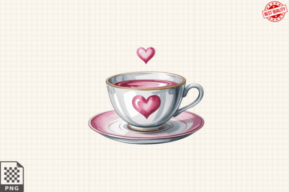 Mastering Your Valentine's Day Coffee Cup Clipart PNG for Flawless Sublimation Results