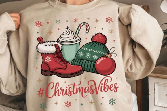 Merry Christmas Vibes Embroidery Designs for DIY