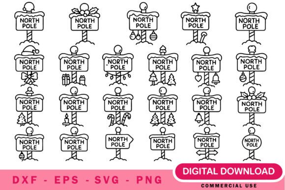 Strategic Design: Leveraging the North Pole Sign Post SVG Bundle for Modern Holiday Markets