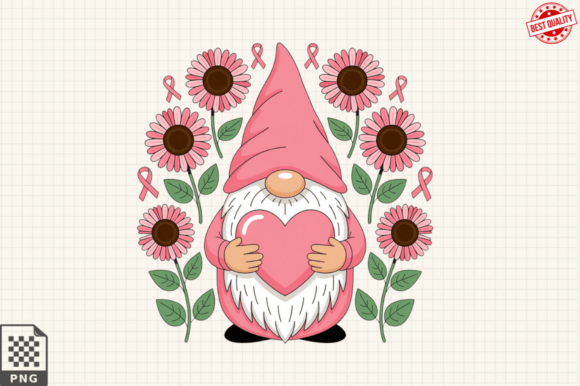 Sunflower and Pink Ribbon Gnome Clipart: A Strategic Tool for Creative Projects