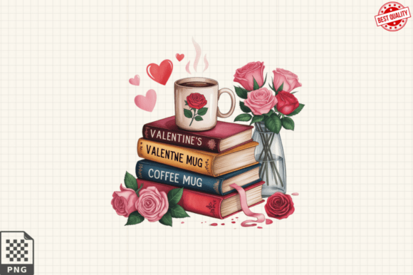 Valentine Books Sublimation Clipart PNG: Elevating Modern DIY and Commercial Design