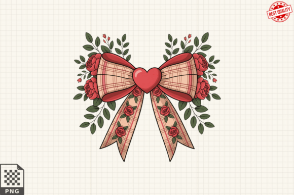 Valentine Patchwork Bow Clipart PNG: A Versatile Digital Design for Creative Projects